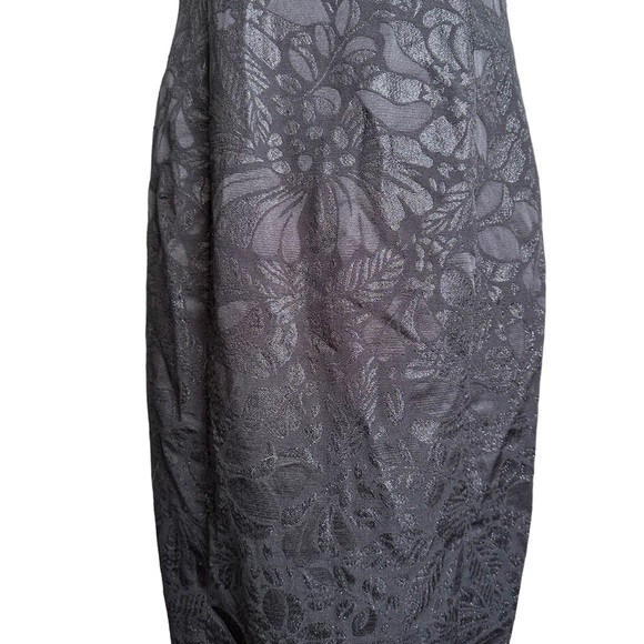 Jones New York Black Metallic Midi Dress Size 4 - Picture 14 of 17